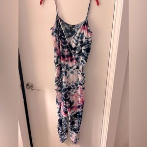 Aqua tie dye jumpsuit women’s casual weekend